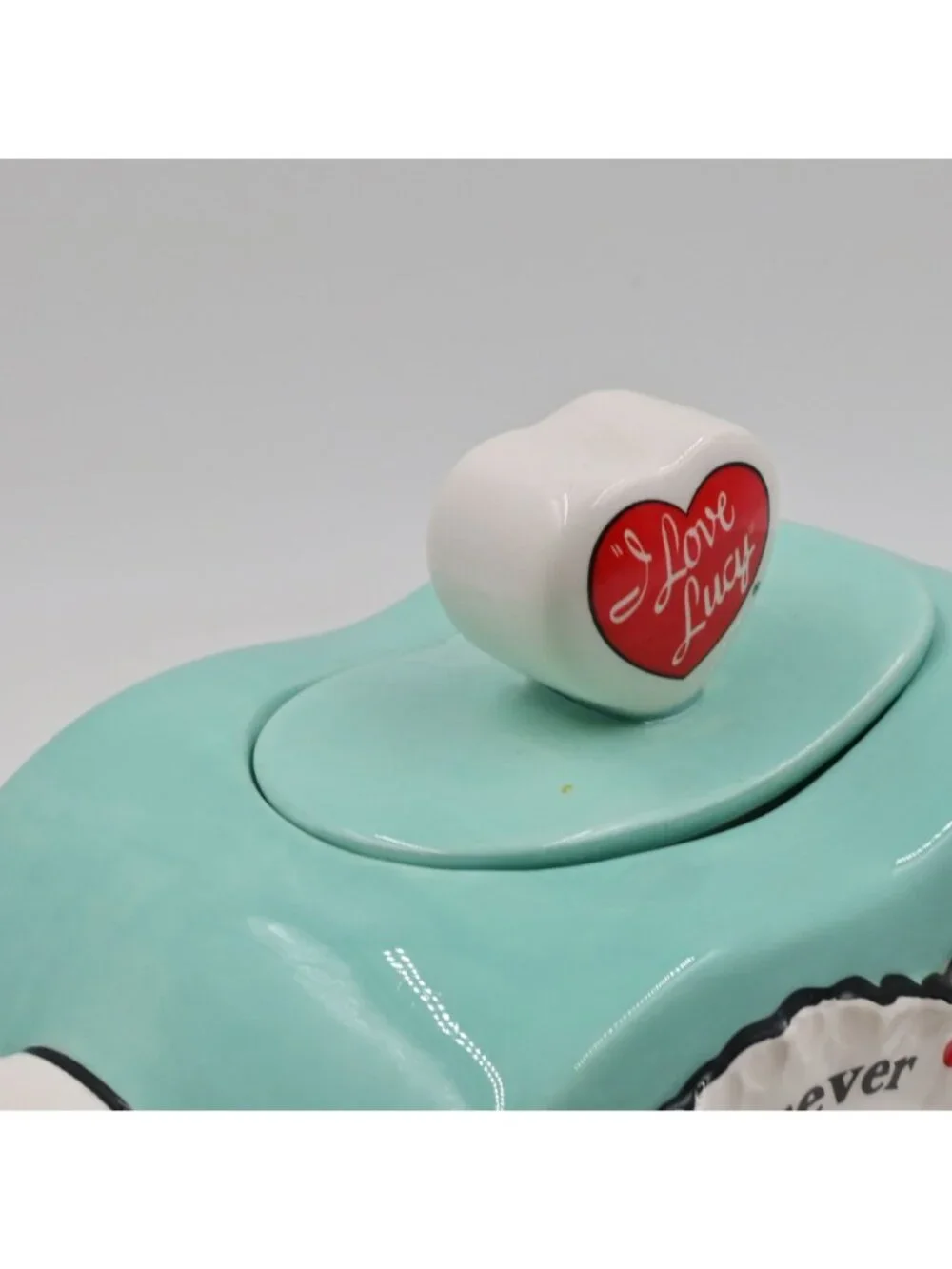 Vandor I Love Lucy Friends Forever Teapot Ceramic Heart Shape Lucy Ethel Vintage